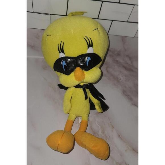 VTG Looney Tunes Tweety Bird with Mask Cape 14” Plush Stuffed Animal 2003 Nanco - Picture 1 of 6